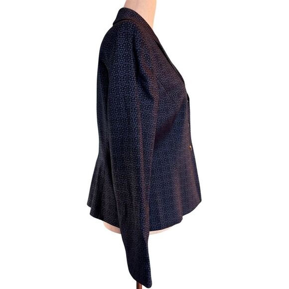 TAHARI Arthur S. Levine Blazer Jacket Fully Lined Blue Abstract Floral 10 Petite - Picture 4 of 8